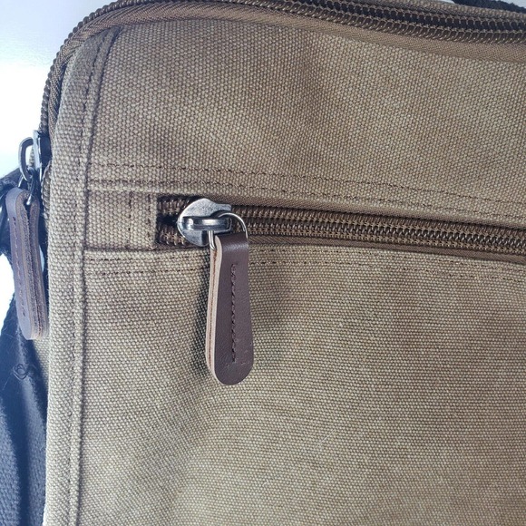 Verlenpaple Unisex Canvas Shoulder/Crossbody Bag Travel Sight See Multi-Pockets - Picture 3 of 14